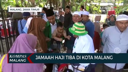 Kedatangan Jamaah Haji Kota Malang Disambut Haru Keluarga