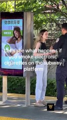 Mulher 'perde a cabeça' com polícia e acaba algemada por causa de cigarro