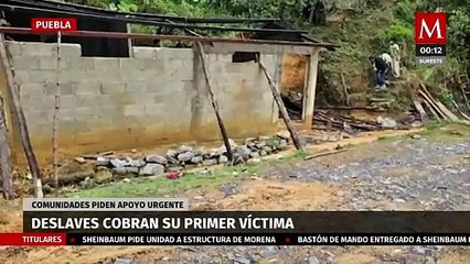 Tragedia en Puebla por deslave tras fuertes lluvias