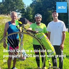 Benoît Guerre passe à Flers en grand bi : il parcourt 1 000 km pour une bonne cause