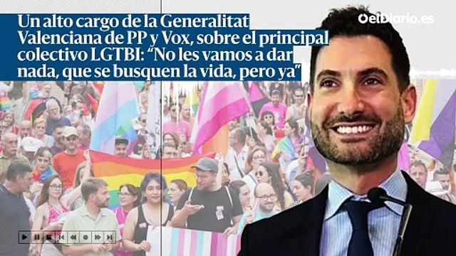 Un alto cargo de la Generalitat Valenciana de PP y Vox, sobre el principal colectivo LGTBI: “No vamos a dar nada, que se busquen la vida, pero ya”