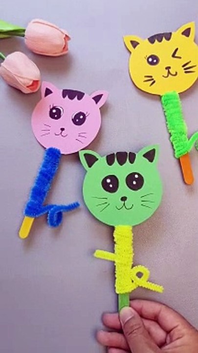 Handmade Cat#Parent-Child Handmade#Let’s Play Handmade# Simple handmade