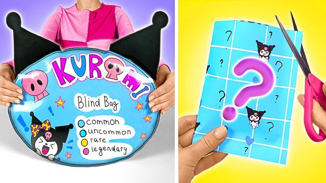 Déballons les sacs aveugles en papier de Kuromi ! BRICOLAGES SURPRISES DIY AMUSANTS