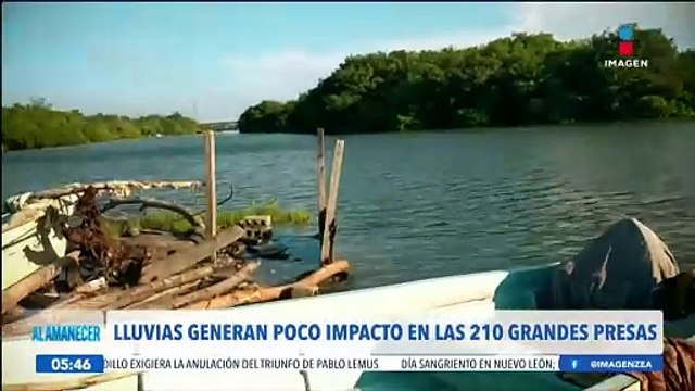 Lluvias generan poco impacto en las 210 grandes presas de México