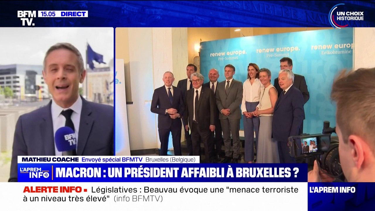 Sommet européen: Emmanuel Macron est-il affaibli à Bruxelles par la situation politique française?