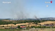 Edirne'de buğday tarlaları ve ormana sıçrayan yangın söndürüldü