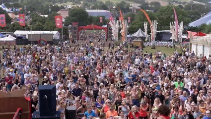 Joe Wicks leads hundreds of revellers in workout session at Glastonbury