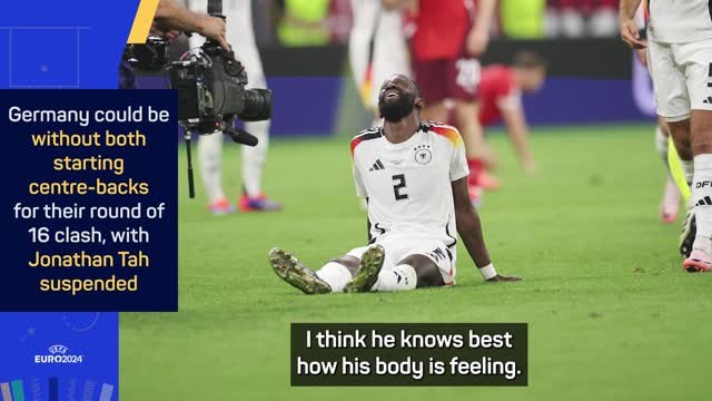 Schlotterbeck hopeful Rudiger recovers for Denmark