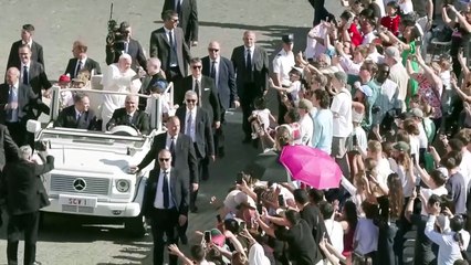 El papa Francisco en una nueva audiencia pública