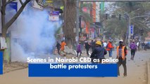 Scenes in Nairobi CBD as police battle protesters