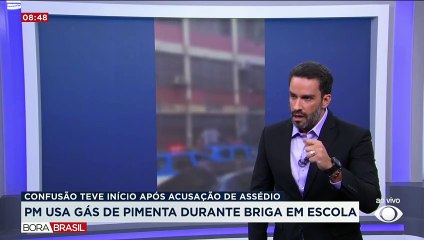 PM usa gás de pimenta durante briga em escola no RJ