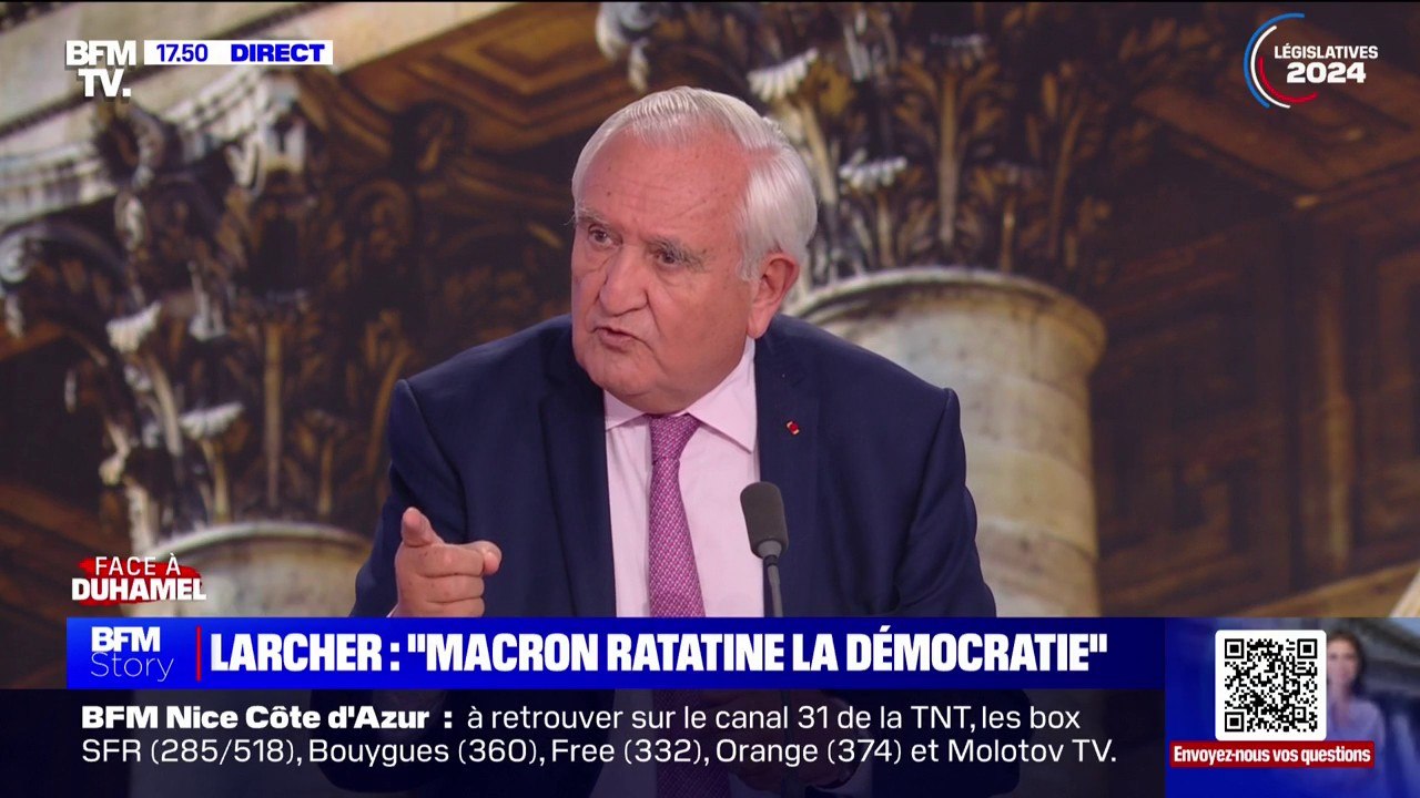 Jean-Pierre Raffarin: "S'il n'y a pas un sursaut démocratique et politique les deux dimanches qui arrivent, on est dans une situation de désordre profond"