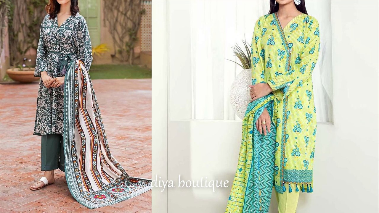 Summer Three Picec Dress Designs |Casual Lawn Dress Designs |Summer Suit Designs