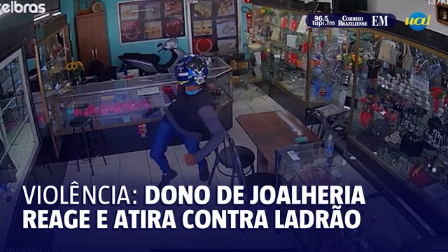 Dono de joalheria reage e atira contra ladrão