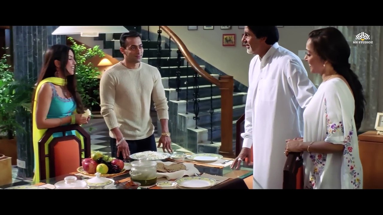 Baghban Scene Salman Khan, Amitabh, Hema Malini