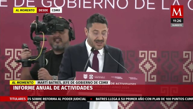 Martí Batres presenta informe anual de actividades de CdMx
