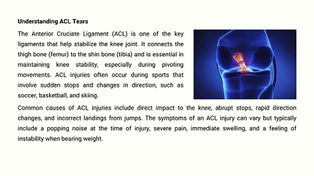 Pristyn Care - MRI in Diagnosing ACL Tears Image Techniques and Interpretation for Optimal Surgical Planning