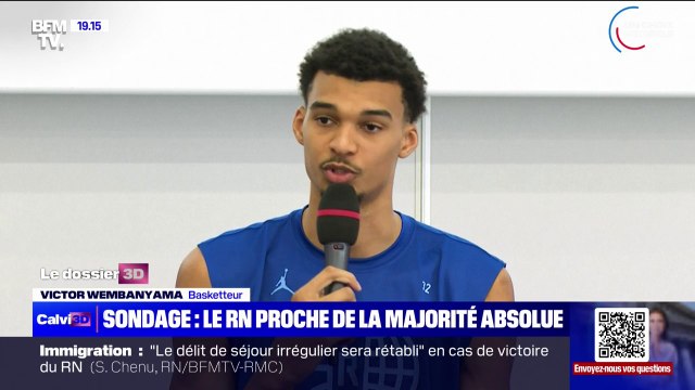 C'est important de s'éloigner des extrêmes : le basketteur Victor Wembanyama évoque les élections législatives
