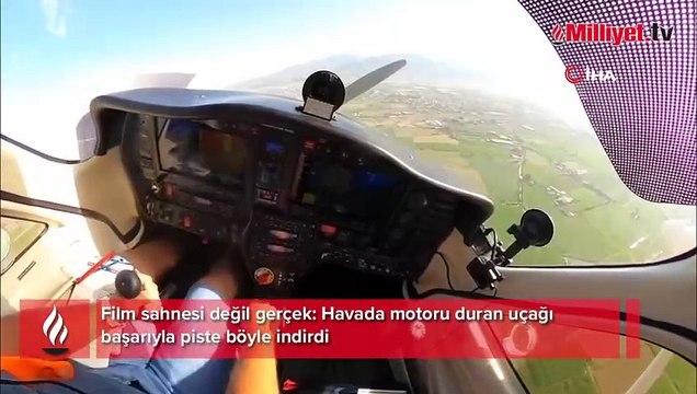 Film sahnesi değil gerçek: Havada motoru duran uçağı başarıyla piste böyle indirdi