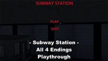 Subway Station - All 4 Endings Playthrough (PSX/VHS-style horror game)