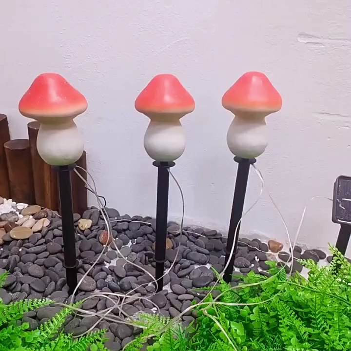LED Solarleuchte Pilz Gartendeko