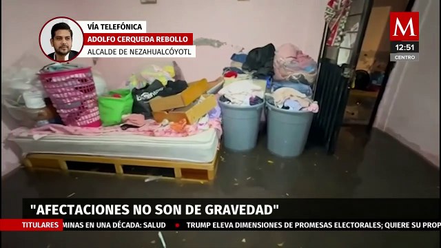 Las afectaciones no son de gravedad : Adolfo Cerqueda tras intensas lluvias en Nezahualcóyotl