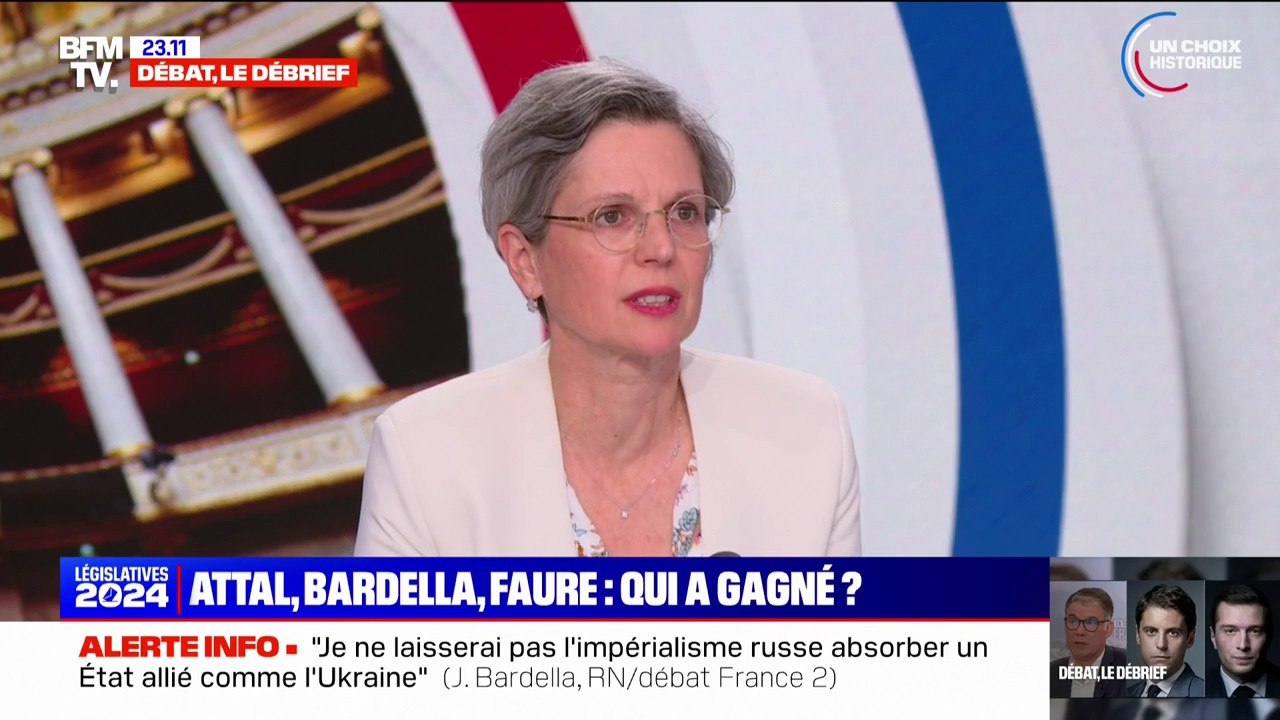 "Au-delà de 33.000 euros par mois, nous devons rendre à la société ce qu'elle nous a donné": Sandrine Rousseau évoque la dernière tranche du barème de l'impôt proposé par le Nouveau Front populaire