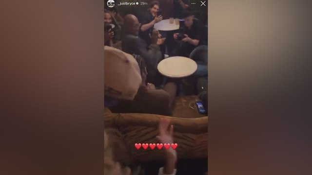 Bryce James proudly captures brother Bronny's Lakers draft moment!