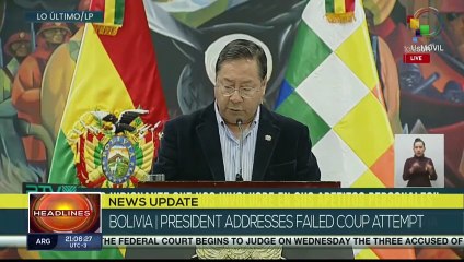 President Luis Arce addresses the investigations of the failed coup attempt