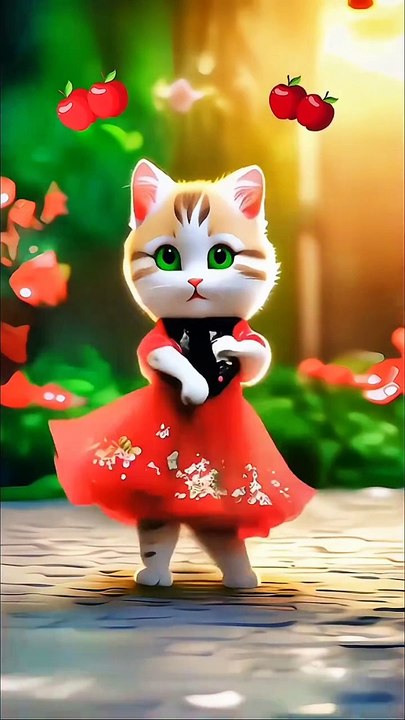 Cat cute dance video