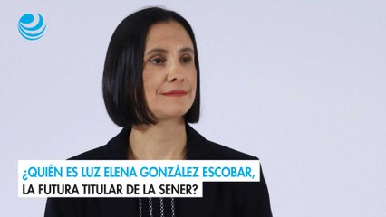 ¿Quién es Luz Elena González Escobar, la futura titular de la Sener?