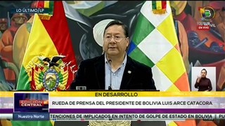 Presidente Luis Arce se pronuncia ante intento golpista contra la constitución