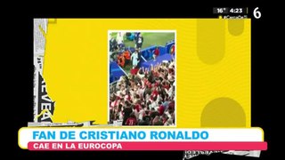 Fan de Cristiano Ronaldo se cae en pleno partido