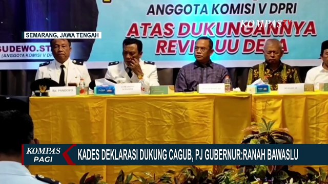 Tanggapan Pj Gubernur Jateng soal Kades Pati Deklarasi Dukung Cagub