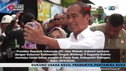 Jokowi Ajak 3 Menteri ini Blusukan ke Pasar Pata Katingan
