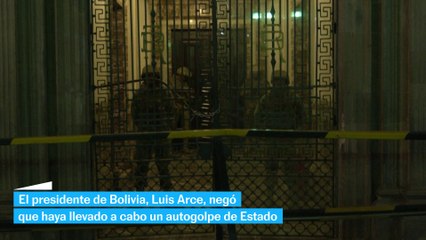Luis Arce niega autogolpe