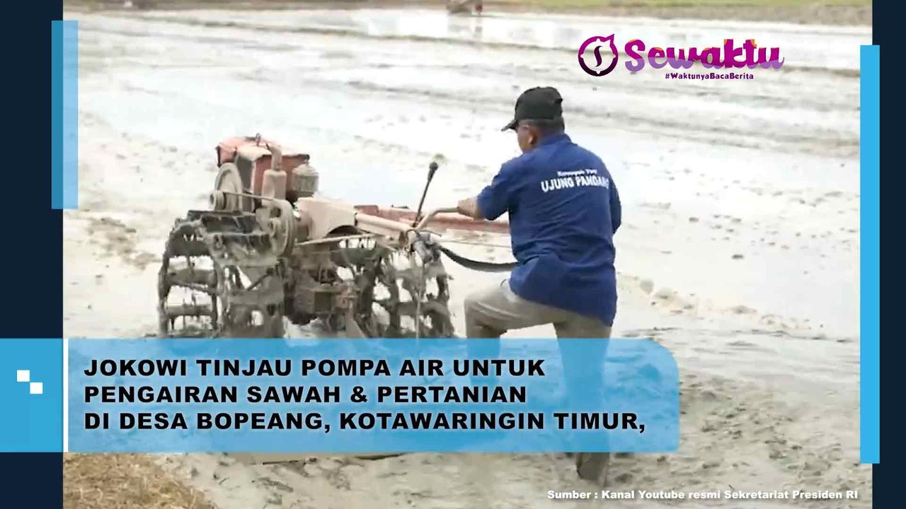 Sapa Para Petani, Presiden Jokowi Tinjau Langsung Pompa Air untuk Petani di Desa Bopeang Kotawaringin Timur