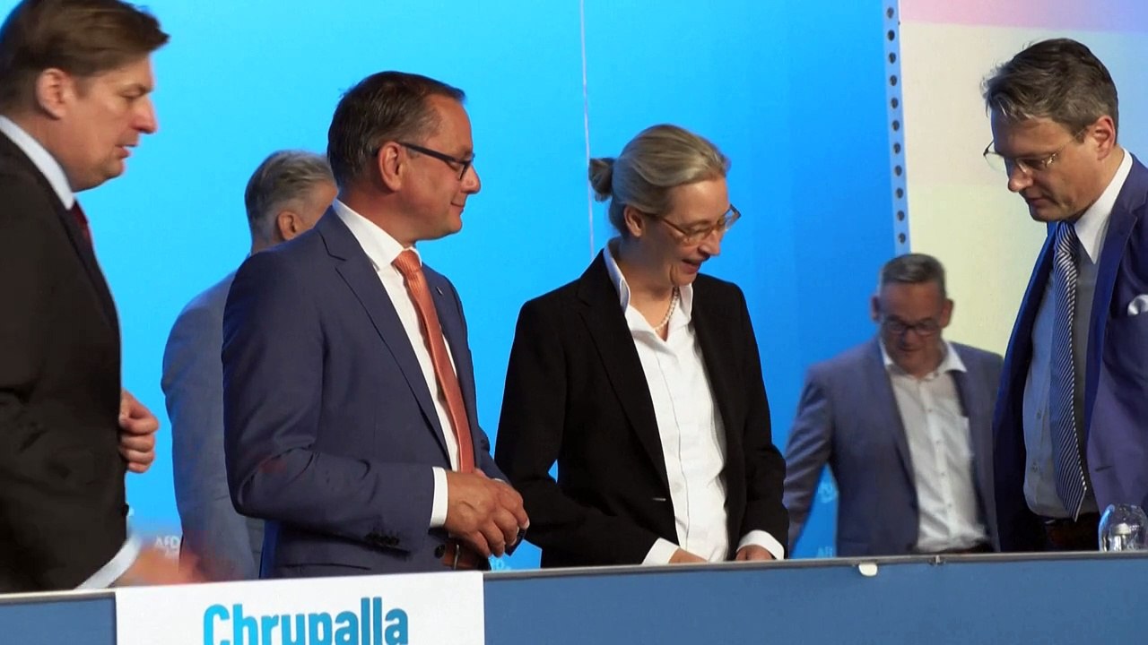 AfD-Parteitag in Essen: Chrupalla und Weidel im Fokus