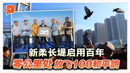 新柔长堤启用百年 零公里处放飞100和平鸽
