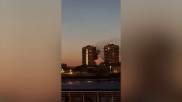 North Woolwich: Fire tears through 10th floor flat in east London tower block