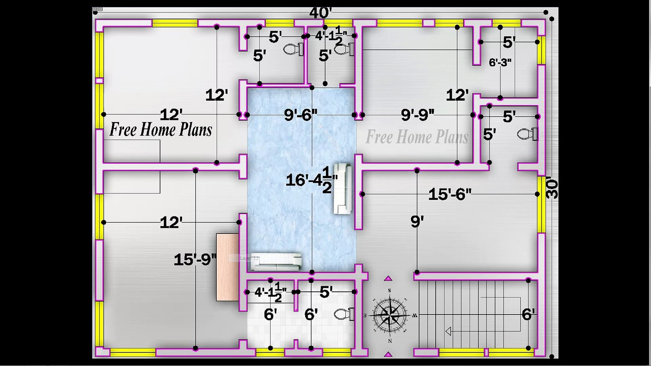40X30 Home Plan 430