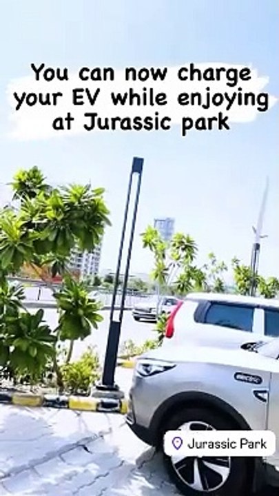 Charge your EV while enjoying at Jurassic park.