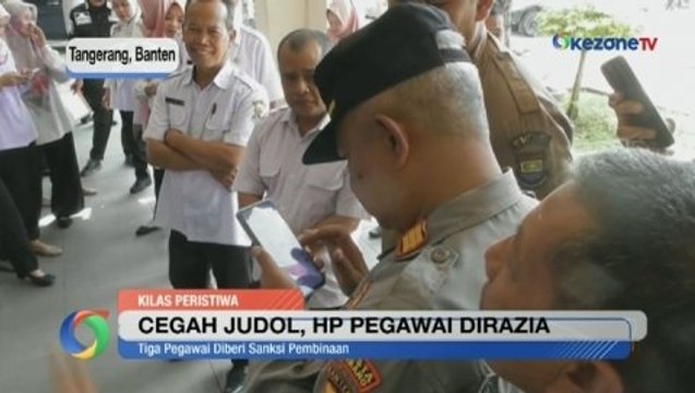 Razia HP, 3 Pegawai di Tangerang Ketahuan Bermain Judi Online