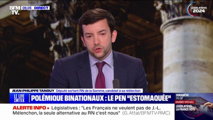 Ministres "franco-français": Jean-Philippe Tanguy (RN) "regrette" les propos de Roger Chudeau qui "n'engagent que lui"