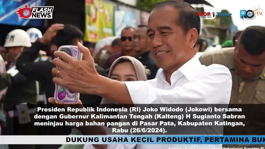 BLUSUKAN KE PASAR PATA KATINGAN, PRESIDEN JOKOWI PASTIKAN HARGA BAHAN PANGAN STABIL