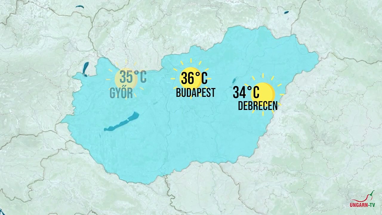 Das Reisewetter in Ungarn am Wochenende 29.-30. Juni