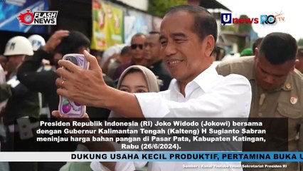 Blusukan ke Pasar Pata Katingan, Presiden Jokowi Pastikan Harga Bahan Pangan Stabil