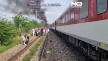 Passenger video reveals minutes after Slovakian train crash