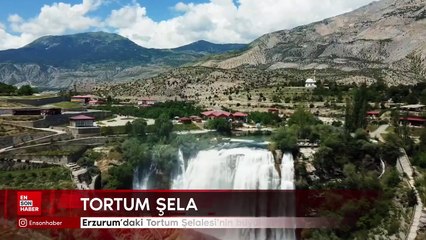Erzurum’daki Tortum Şelalesi'nin büyüleyici görüntüsü