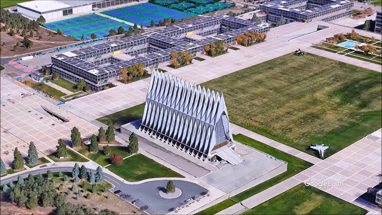 The United States Air Force Academy Cadet Chapel north of Colorado Springs.